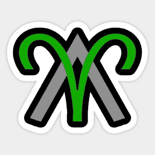 Green Anthony Aries Logo Sticker